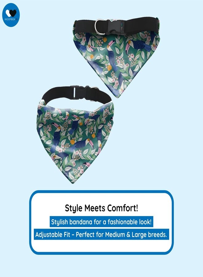 دبليو طوق باندانا للكلاب قابل للتعديل من W | هذا الطوق الجميل ذو التصميم الرائع هو إكسسوار مثالي لتزيين الكلاب (مقاس M، بنمط الغابة) - Image 3